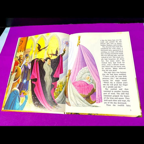 CLASSIC SLEEPING BEAUTY VINTAGE 80s COLLECTABLE HARDCOVER STORYBOOK - Picture 9 of 15